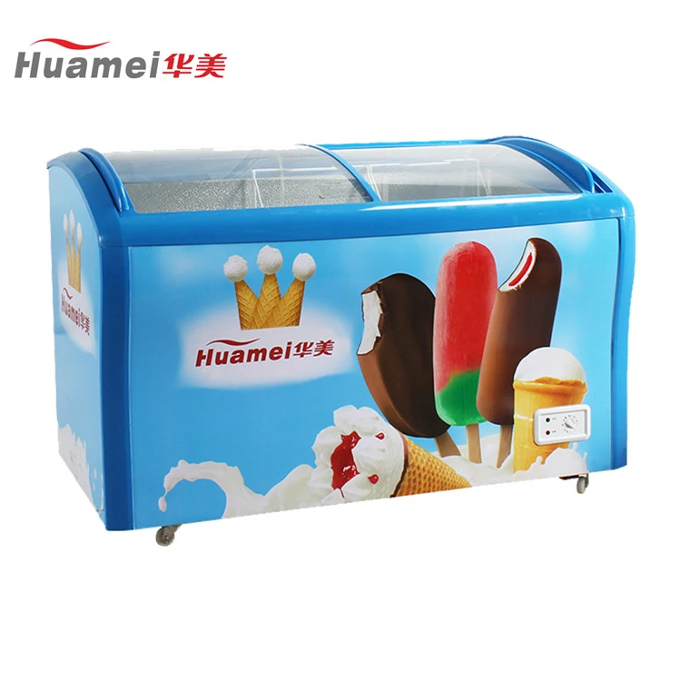 268L Double Sliding Glass Door Commercial Fridge