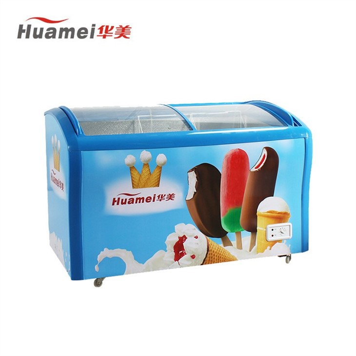 Two-Door Glass-Door Horizontal Freezer